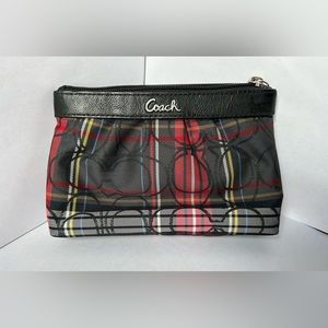 Plaid Coach Wristlet
